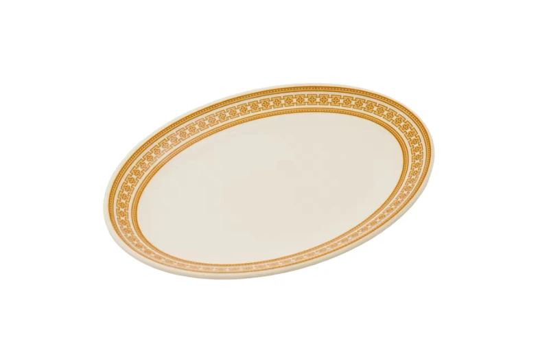 Assiette en m&eacute;lamine de 12 pouces de style moyen-oriental