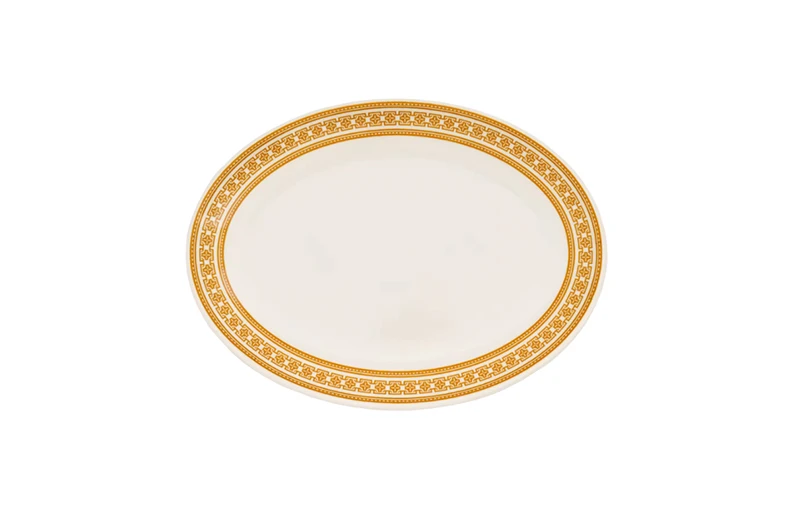 Assiette en m&eacute;lamine de 12 pouces de style moyen-oriental