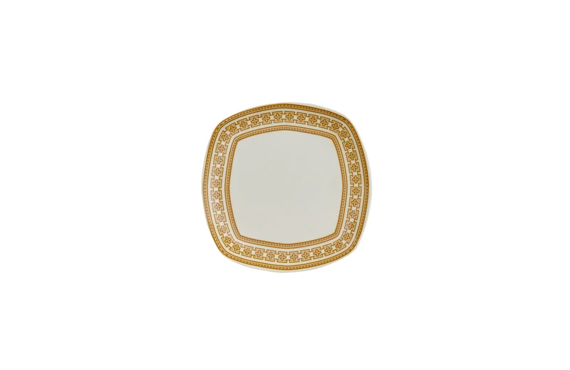 Assiette carr&eacute;e en m&eacute;lamine de 7,5 pouces, style moyen-oriental