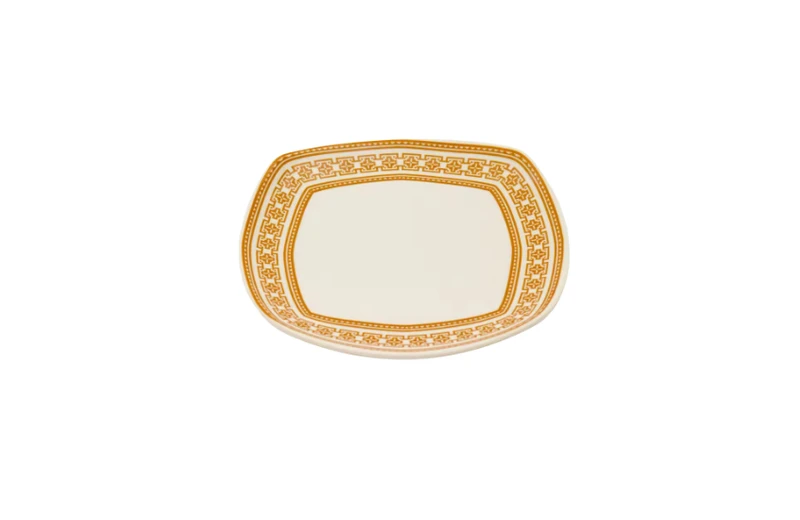Assiette carr&eacute;e en m&eacute;lamine de 7,5 pouces, style moyen-oriental