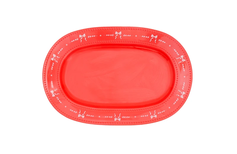 Plaque elliptique double face &agrave; pois de 12 pouces