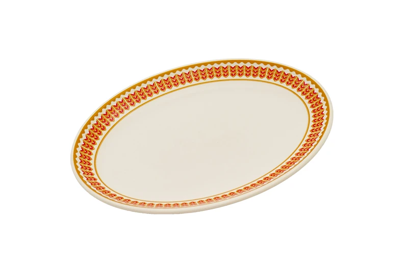 Assiette en m&eacute;lamine de 12 pouces de style moyen-oriental