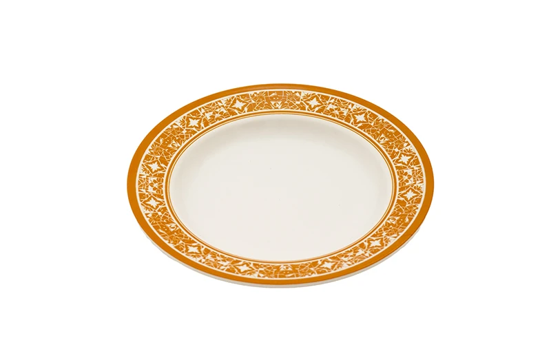 Assiette ronde en m&eacute;lamine de 10 pouces, style du Moyen-Orient