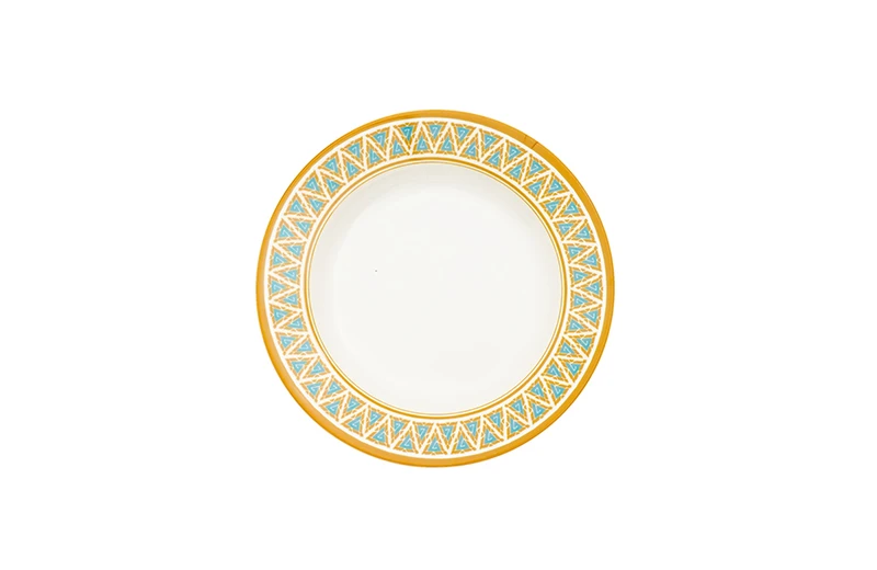 Assiette ronde en m&eacute;lamine de 10 pouces, style du Moyen-Orient