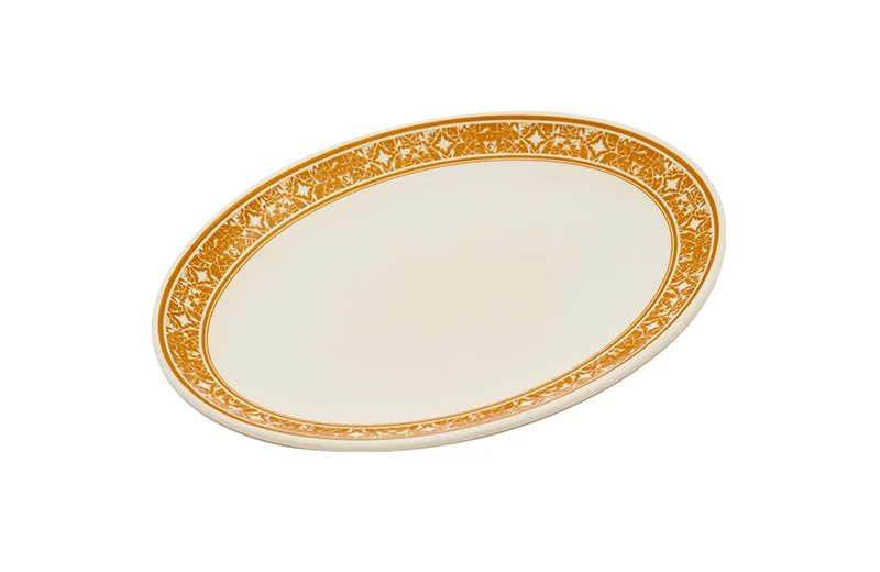 Assiette en m&eacute;lamine de 12 pouces de style moyen-oriental