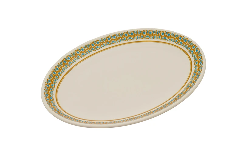 Assiette en m&eacute;lamine de 12 pouces de style moyen-oriental
