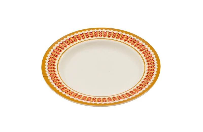 Assiette ronde en m&eacute;lamine de 10 pouces, style du Moyen-Orient